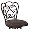 Armen Living Celeste 26" Counter Height Metal Swivel Barstool in Bandero Espresso Fabric and Auburn Bay Finish LCCEBAES26 - alternate 4